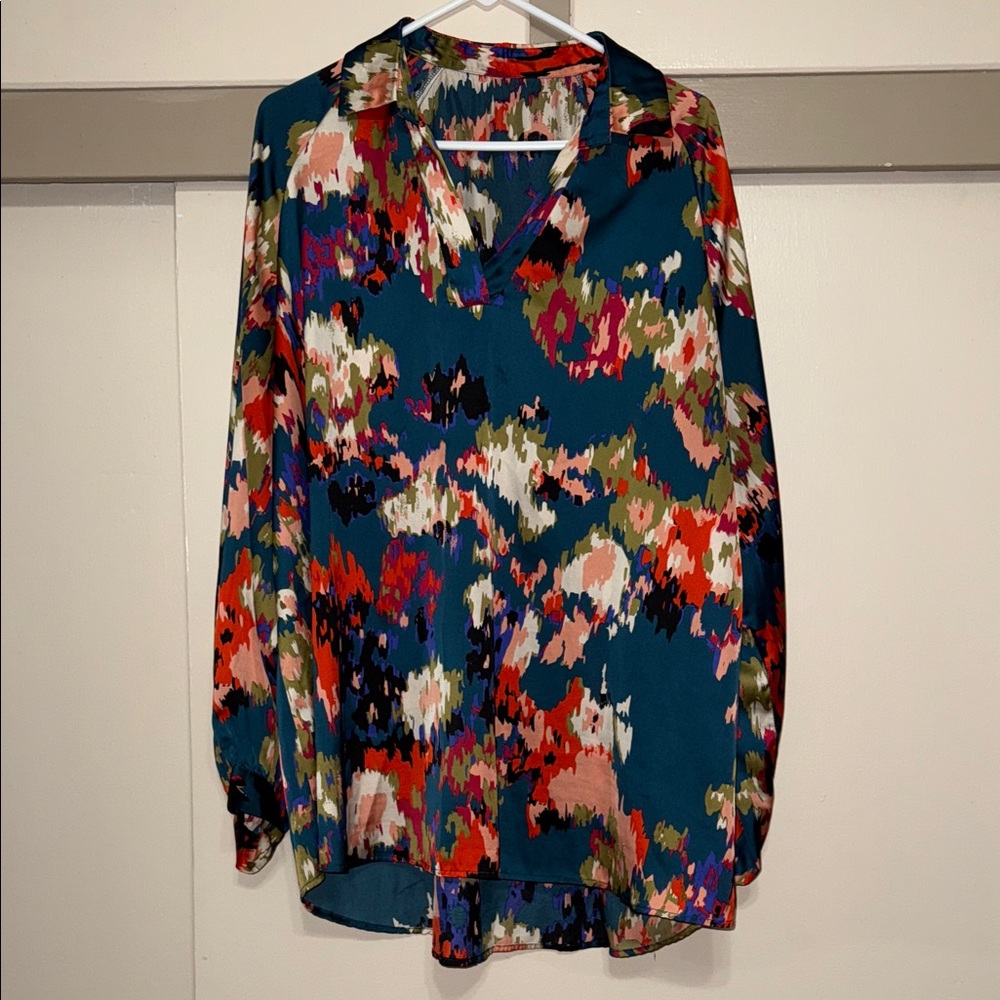 Multicolor Abstract Print Women's Top